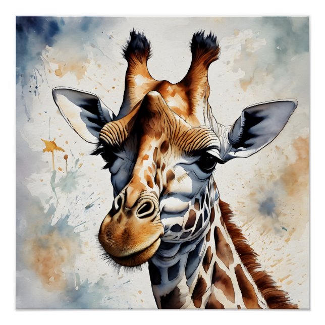 Giraffe no 2 Poster brillante (Anverso)