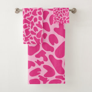 Giraffe Patrón de piel rosa Huella animal salvaje