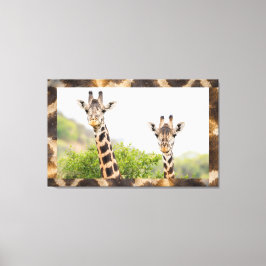 Giraffe Peek-a-boo Retrato Muro arte