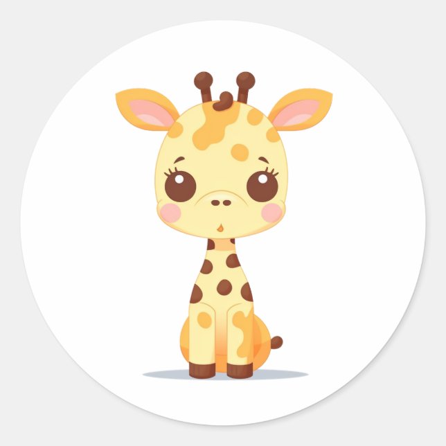 Giraffe Pegatina (Anverso)