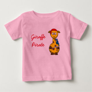 Giraffe Pirate Personalizado Baby Fine Jersey T-Sh