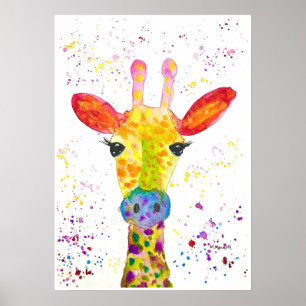 Giraffe Resumen Animales Arte Cuto Salvaje Arcoiri