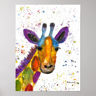 Giraffe Resumen Animales Arte Cuto Salvaje Arcoiri