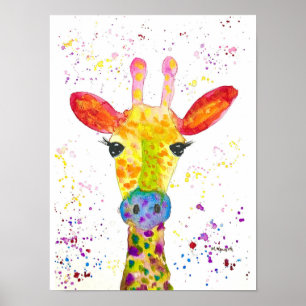 Giraffe Resumen Animales Arte Cuto Salvaje Arcoiri