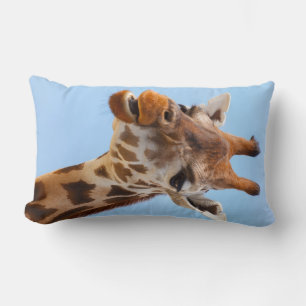 Giraffe Retrato personalizado tirando almohada