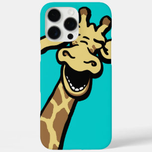 Giraffe riéndose gráfico aqua verde azulado funda