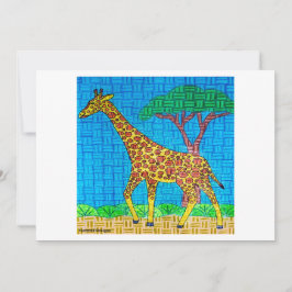 Giraffe (sencilla) - Tarjeta de felicitación