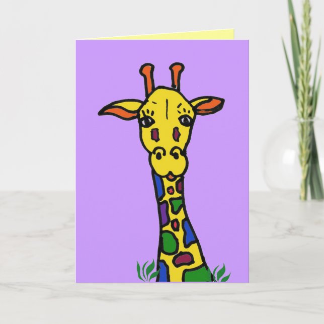 Giraffe tarjeta de agradecimiento (Anverso)