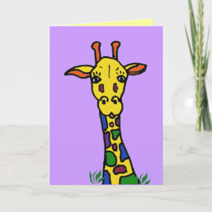 Giraffe tarjeta de agradecimiento