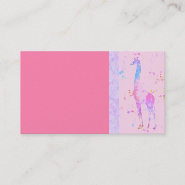 Giraffe tarjeta de visita (Anverso)