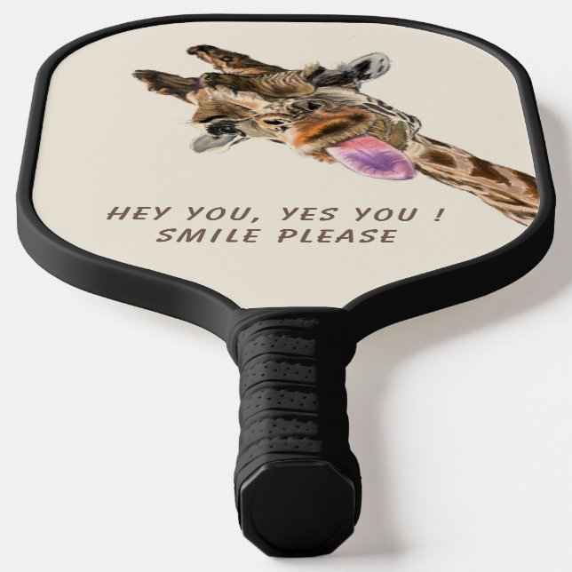Giraffe Tongue fuera juguetona bola de palas sonri (Distribución)