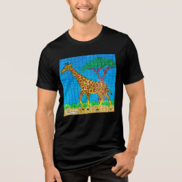 Giraffe (vívido) - Camisa Tri-Blend masculina
