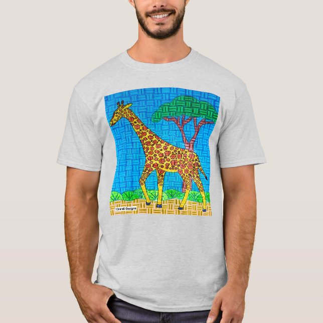 Giraffe (vívido) - Camiseta ligera masculina (Anverso)