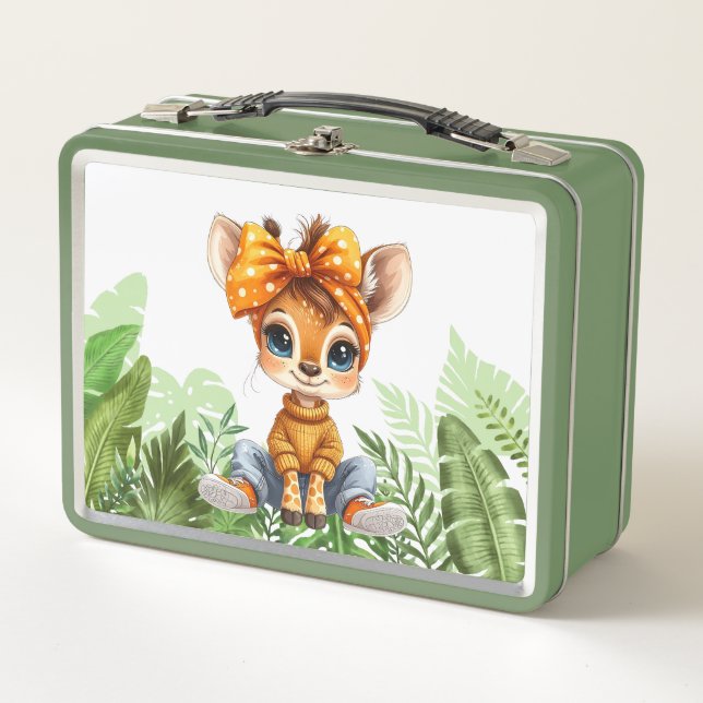 Giraffe with polka dot bow jungle (Anverso)