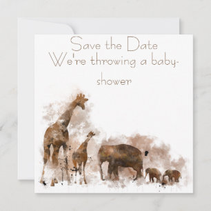 GIRAFFE Y BEBÉ - Invitación