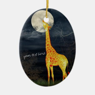 Giraffe y Luna   Decoración de los adornos Persona
