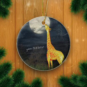 Giraffe y Luna   Decoración de los adornos Persona