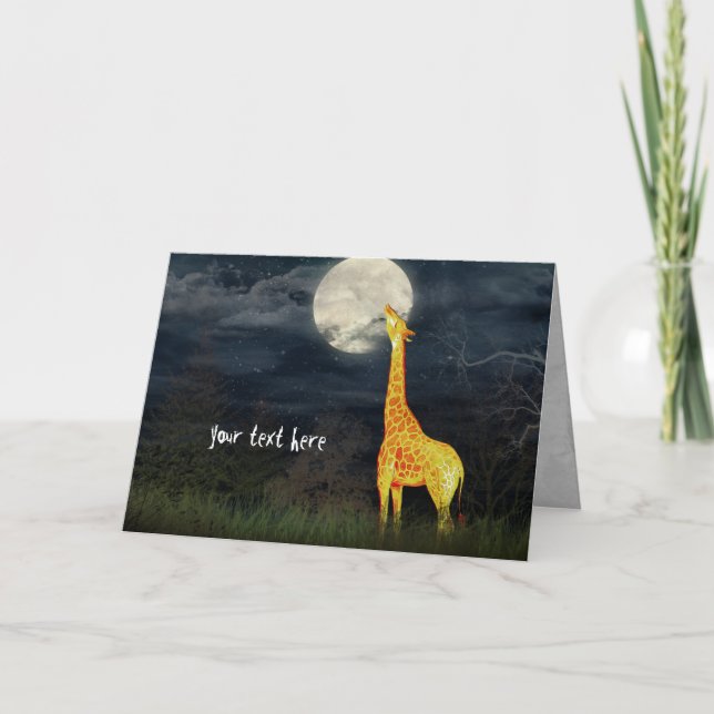 Giraffe y Luna | Tarjetas de felicitación (Anverso)