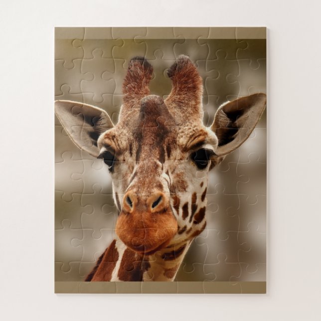 Giraffe Zoo Animal  Portrait Wild Puzzle (Vertical)