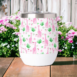 Giraffes Cosmopolitas Preppy rosa