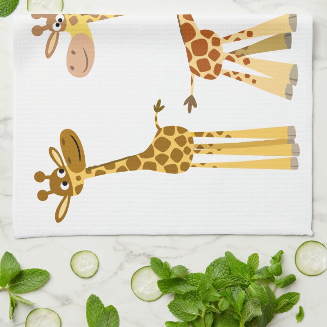 Giraffes personalizados: La toalla de cocina de ma (Doblado)