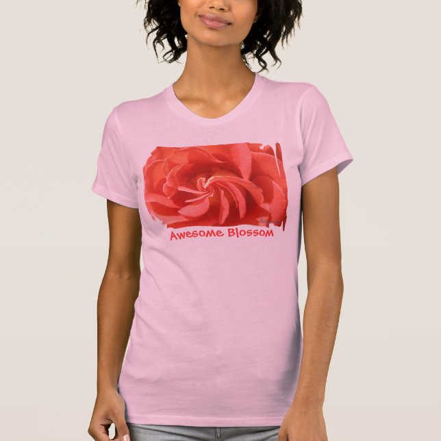 Girar con Rosa en camiseta de color (Anverso)