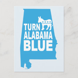 Girar la postal azul de Alabama | Votar por demócr