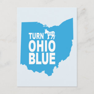Girar la postal azul de Ohio   Estado de voto prog
