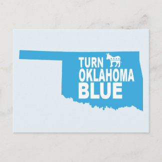 Girar la postal azul de Oklahoma | Votar por demóc