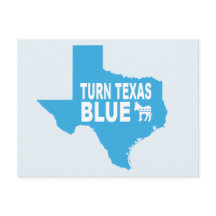 Girar postal azul de Texas | Vote Demócrata