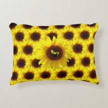 Girasol - Almohada de acento divertido interior