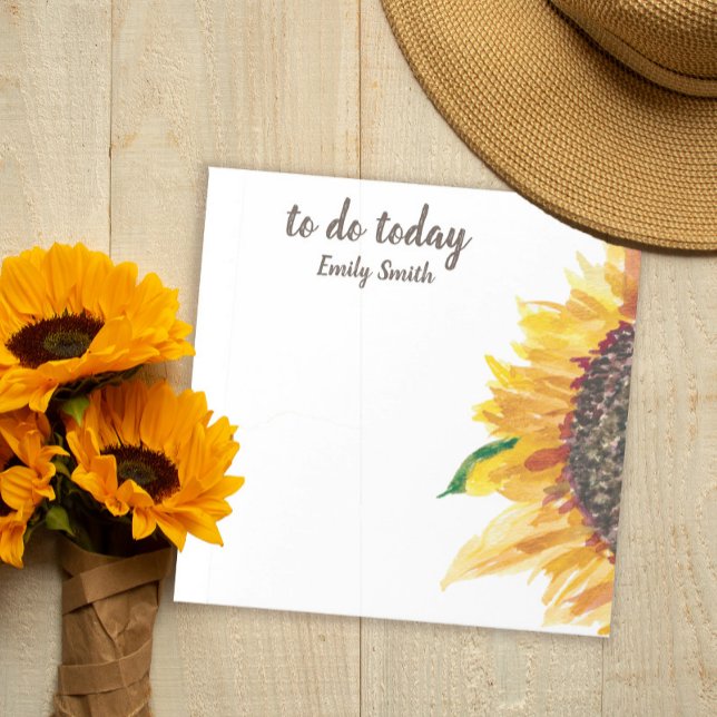 Girasol Amarillo Cuaderno Personalizado Hoy (Subido por el creador)