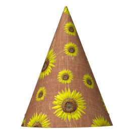 Girasol amarillo de Brown del gorra de la fiesta