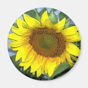 Girasol amarillo del imán