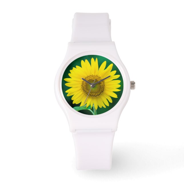 Girasol amarillo gigante en el reloj de verano (Anverso)