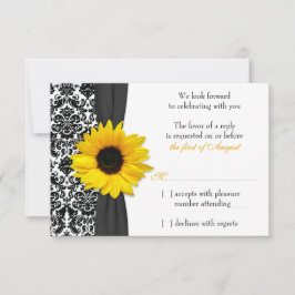 Girasol Amarillo Negro Damasco Respuesta Tarjeta R