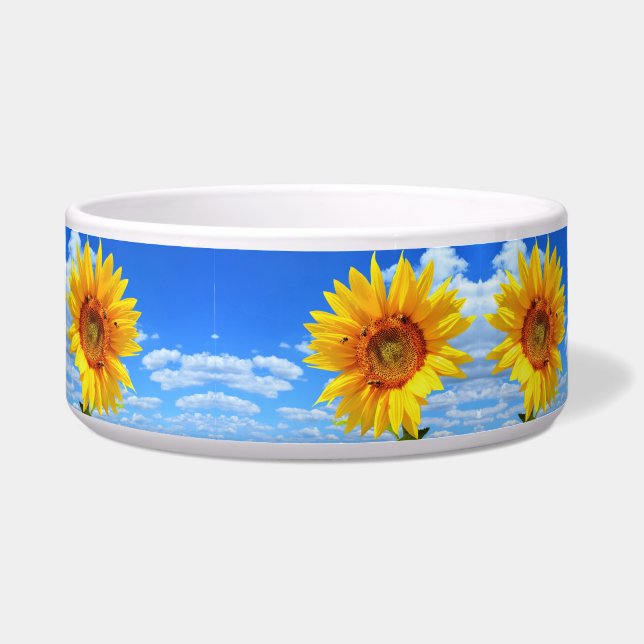 Girasol amarillo y bol de abejas (Frente)