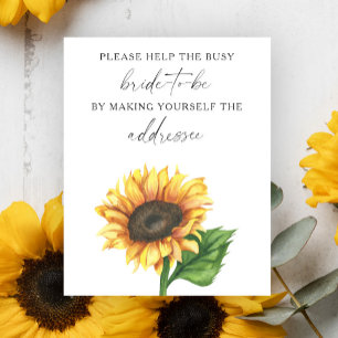 Girasol - ayuda a la novia ocupada Póster de direc