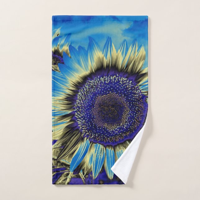 Girasol azul (Toalla de mano)
