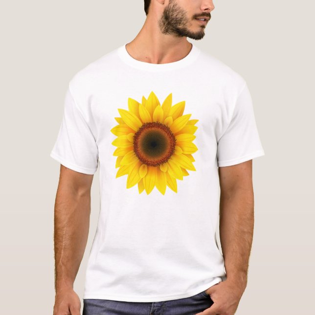 Girasol - Camisa de girasol, camiseta de té floral (Anverso)