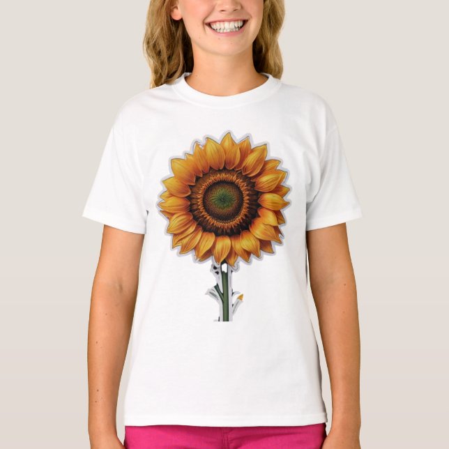 Girasol | Camiseta básica de chica (Anverso)