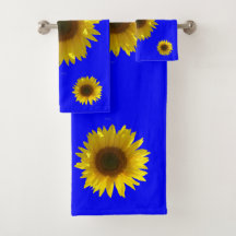 Girasol con azul oscuro brillante