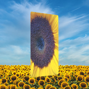 Girasol con el centro azul clausurado arte Metaliz