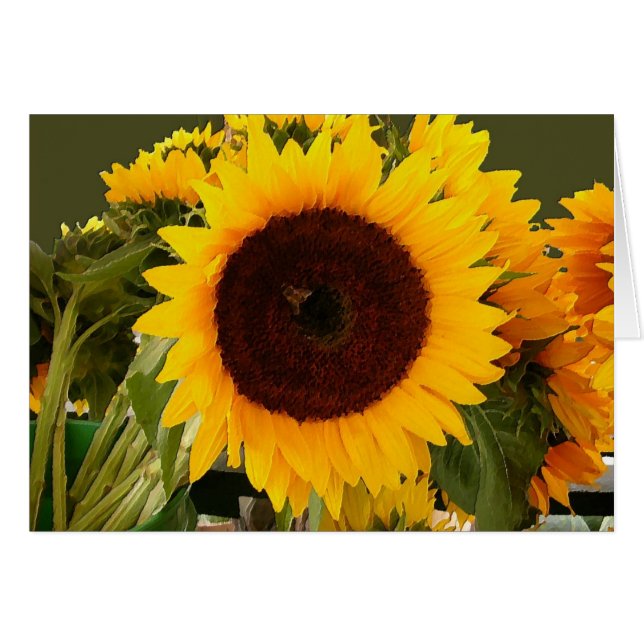 Girasol con la abeja (Anverso (Horizontal))