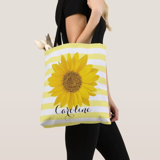 Girasol con nombre personalizado Bolsa de tocador  (Detalle)