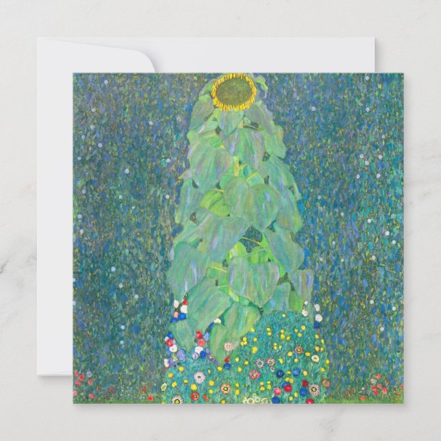 Girasol de Klimt, flores antiguas Art Nouveau (Anverso)