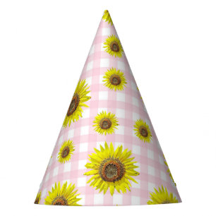Girasol de la guinga del rosa del gorra de la