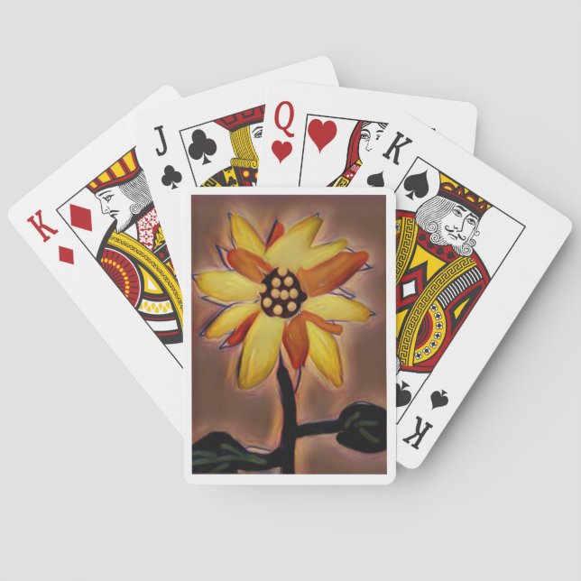 Girasol de las cartas de juego (Reverso)