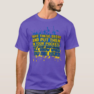 Girasol de Ucrania cultiva una camiseta ucraniana