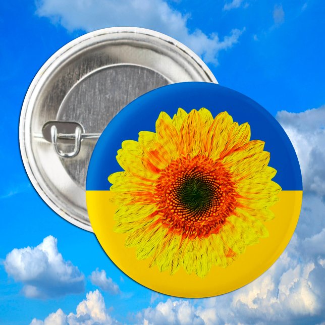 Girasol de Ucrania y botón de flor (Subido por el creador)